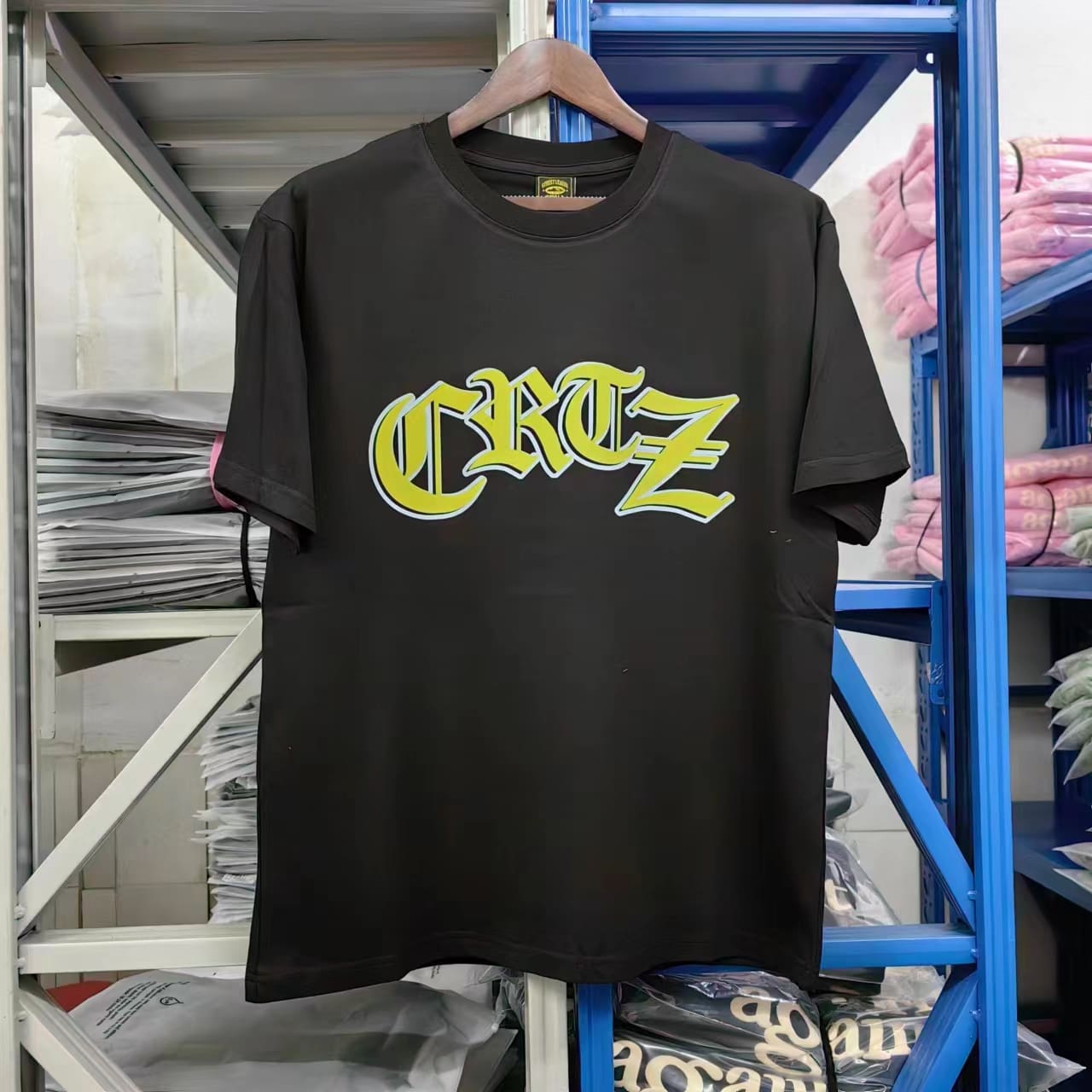 Corteiz Devil Island Printed Cotton Casual Round Neck T-Shirt for Men and Women