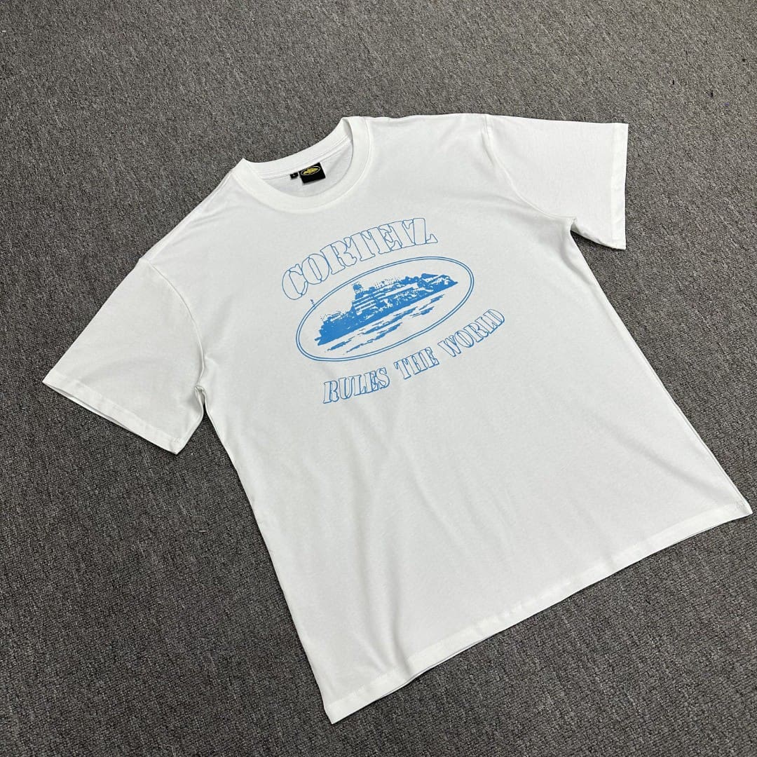 Corteiz Basic Devil Island Letter Print Drill Street Style T-Shirt