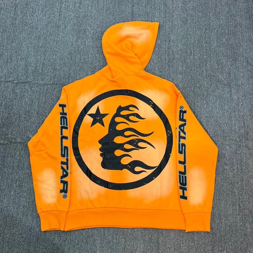 H*lst*r vintage washed big logo hoodie