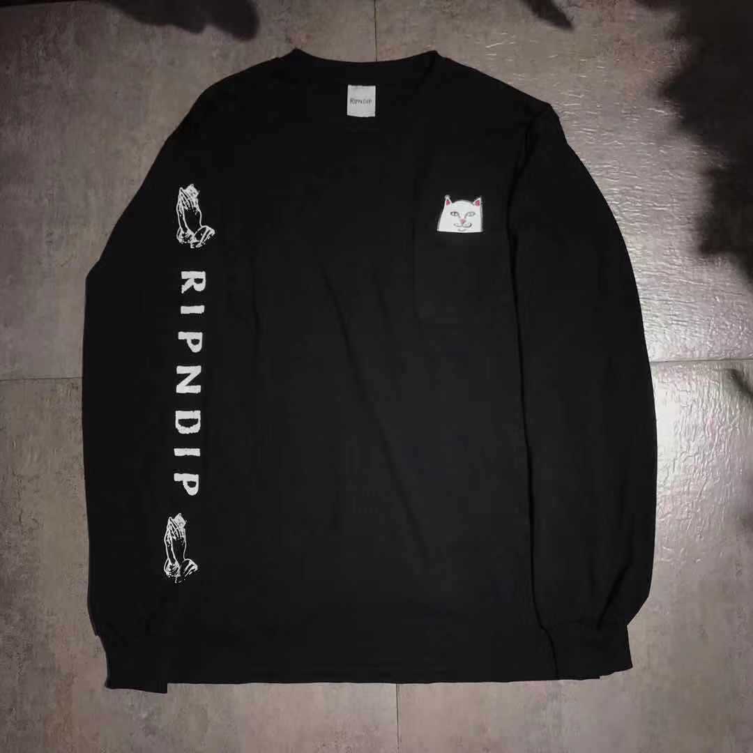 Ripndip Middle Finger Cat Long Sleeve Tee