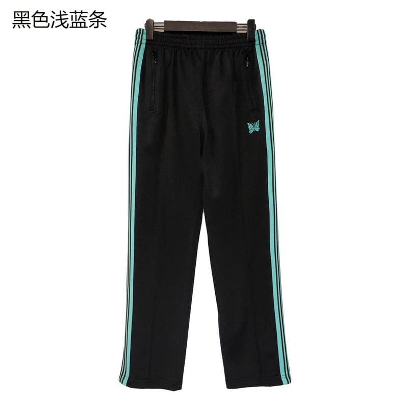 Needles Butterfly Embroidery Side Stripe Pants (Style 2)