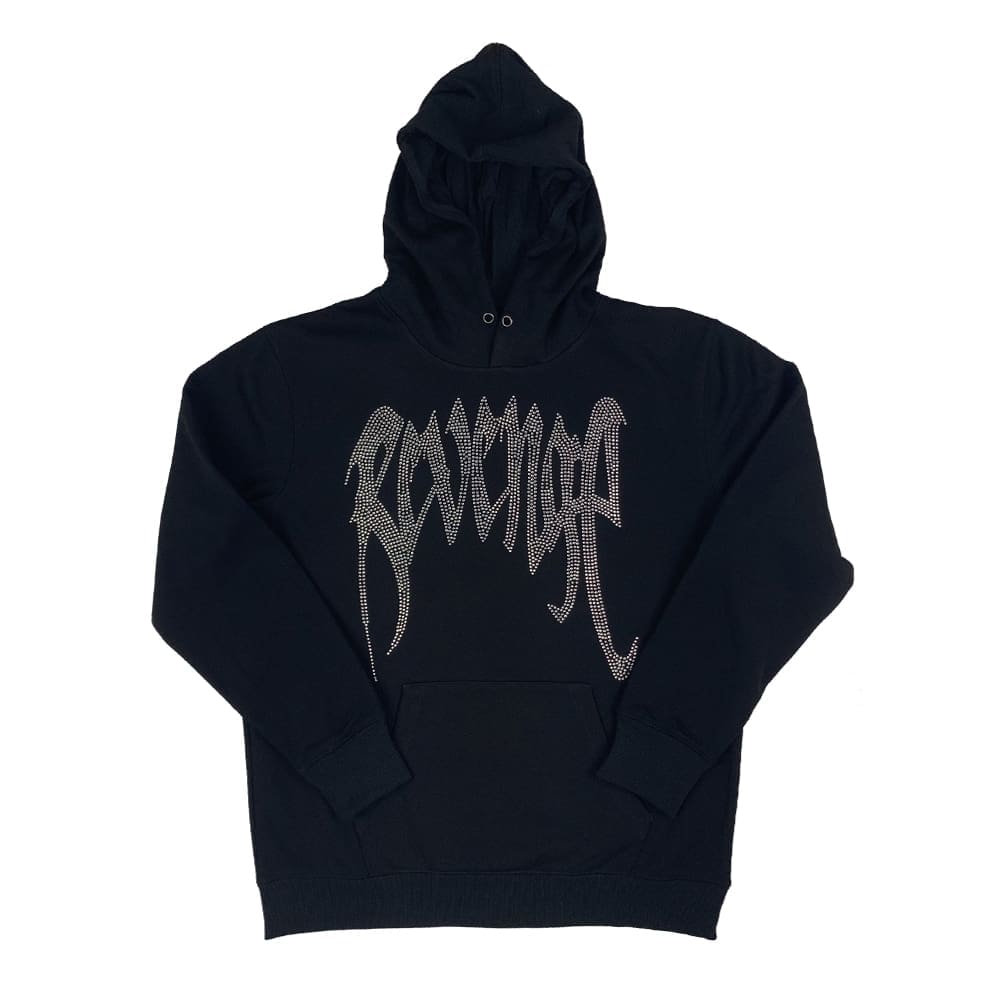 Xxx Revenge Style Black Rhinestone Hoodie