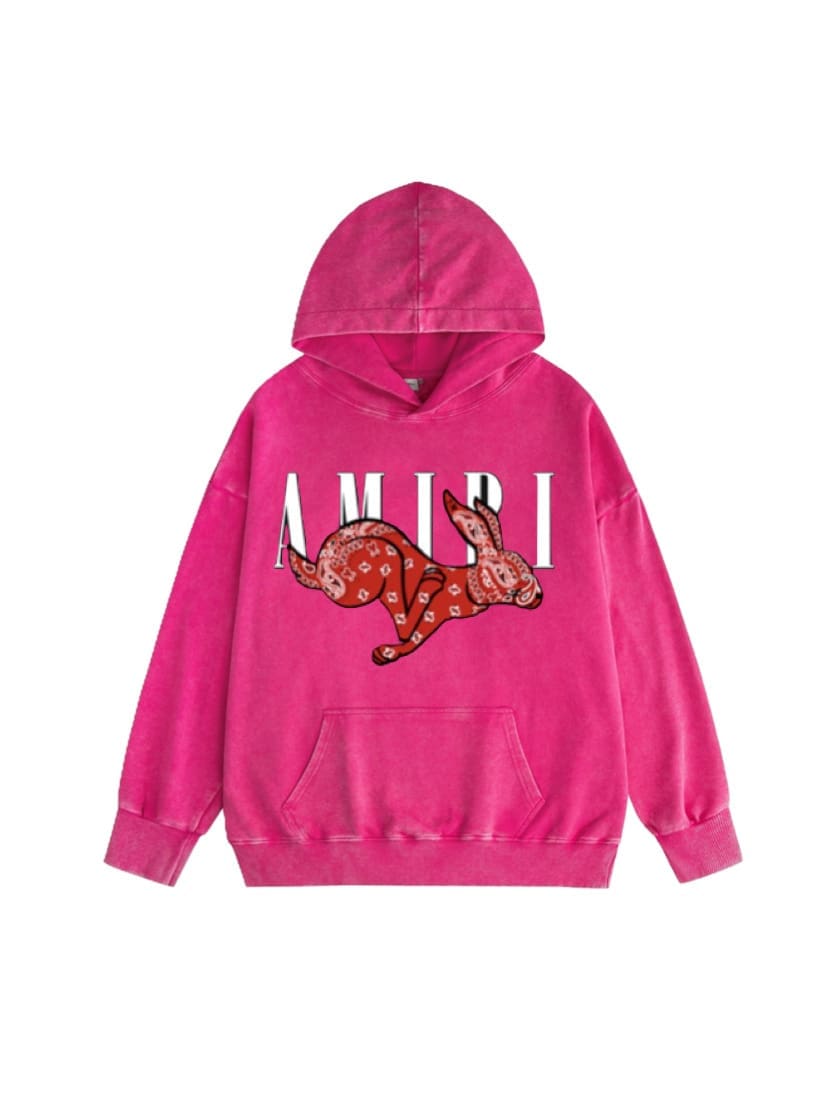 Amiri Washed Wear Pullover Hoodie