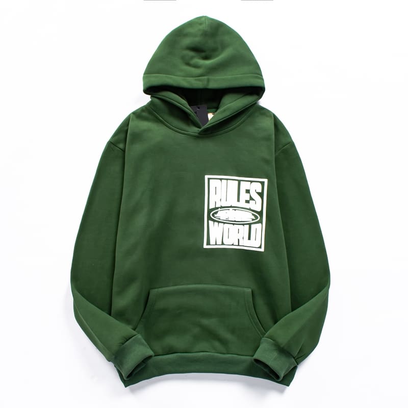 Corteiz Devil Island Foam Letter Print Velvet Padded Hoodie for Men and Women