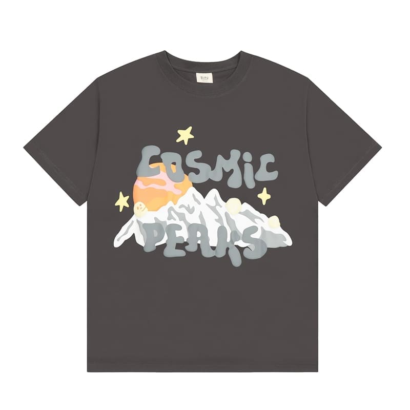 Broken Planet Puff Print Summer Cotton T-Shirt for Men and Women