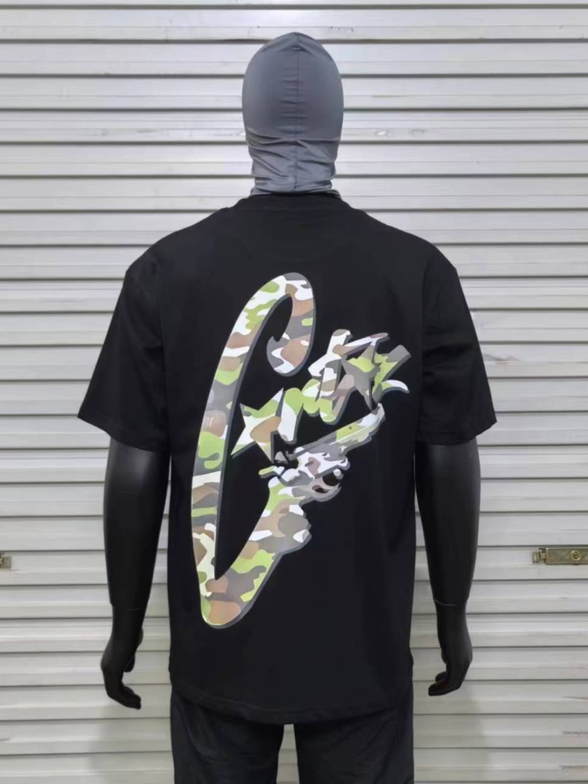 Corteiz Devil Island Camouflage Print T-Shirt Summer High Street Style