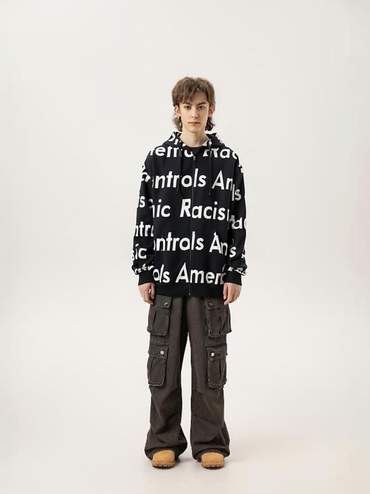 Denim Teares Full Printed Cardigan