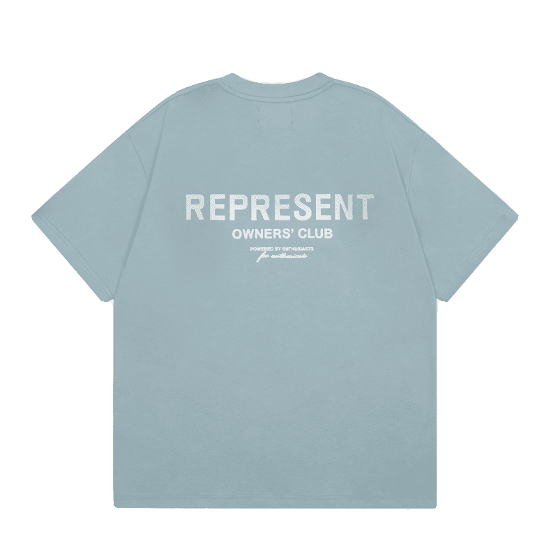 Represent Basic Letter Logo High Street Loose T-Shirt for Men and Women