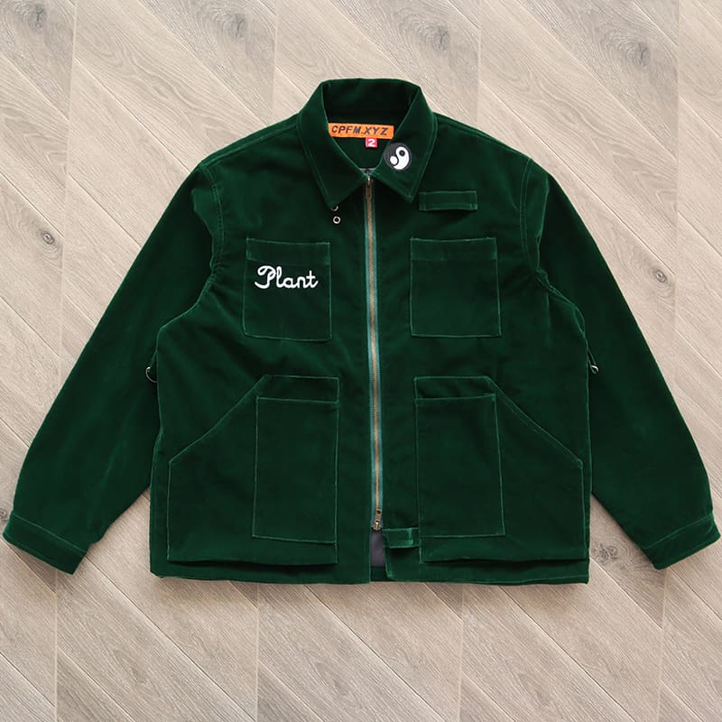 Cpfm.Xyz Suede Embroidered Zipper Jacket