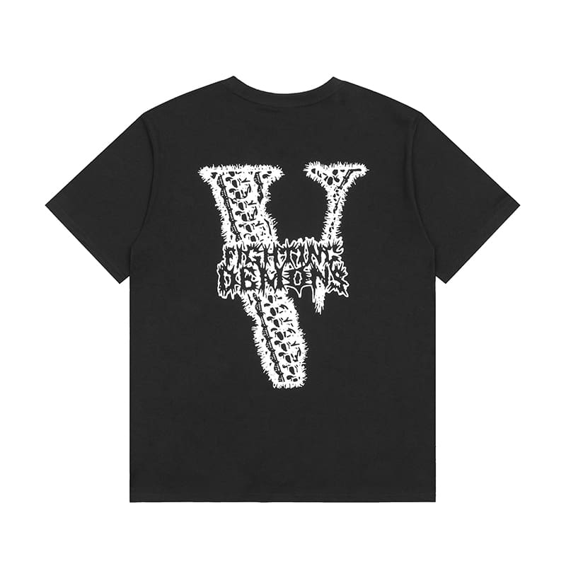 VLONE FOG Juice WRLD Fighting Demous Bones Hand Bone Short Sleeve Tee