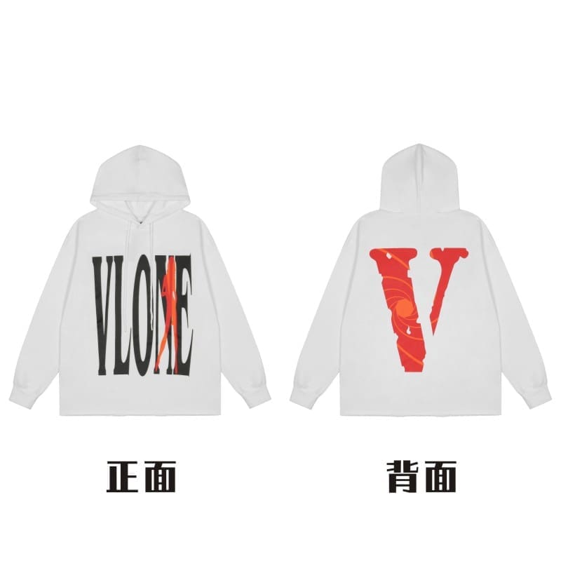 VLONE x Juice WRLD Big V Hoodie for Men and Women High Street Fashion