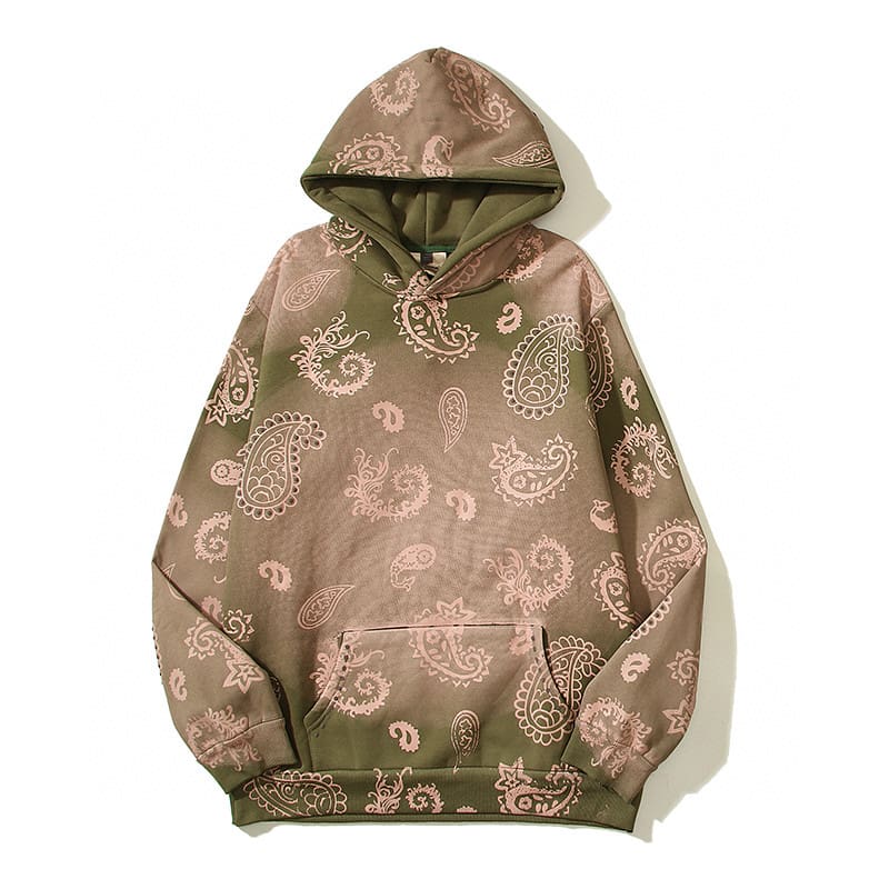 Kanye Hip Hop Paisley Printed Hoodie