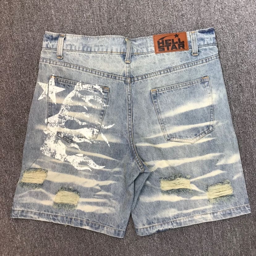 H*lst*r studios ripped denim shorts