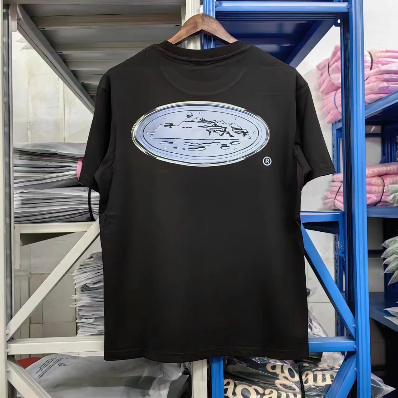 Corteiz Devil Island Printed Cotton Casual Round Neck T-Shirt for Men and Women