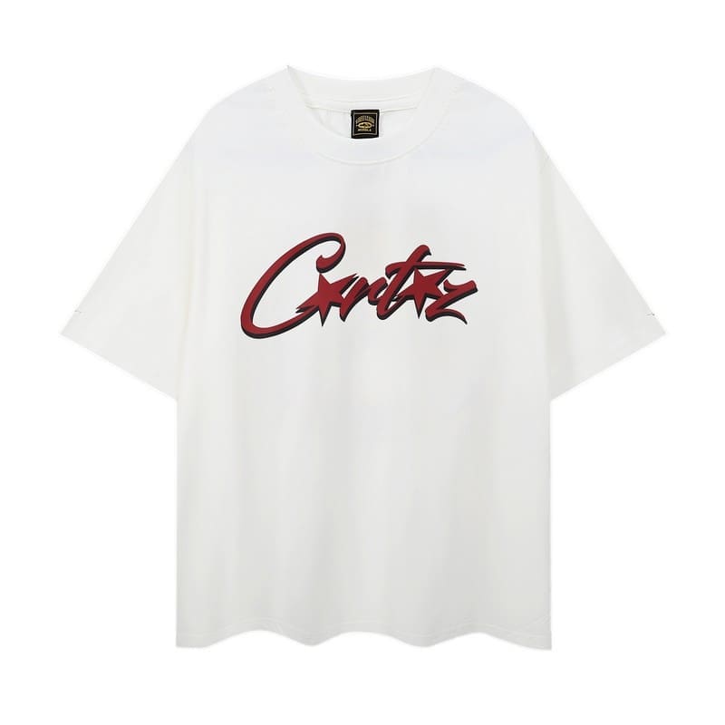 Corteiz Devil Island Graffiti Print T-Shirt for Men and Women High Street Retro Style