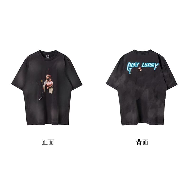 Saint Michael Vintage Short-Sleeved T-Shirt European Hip Hop Niche Style