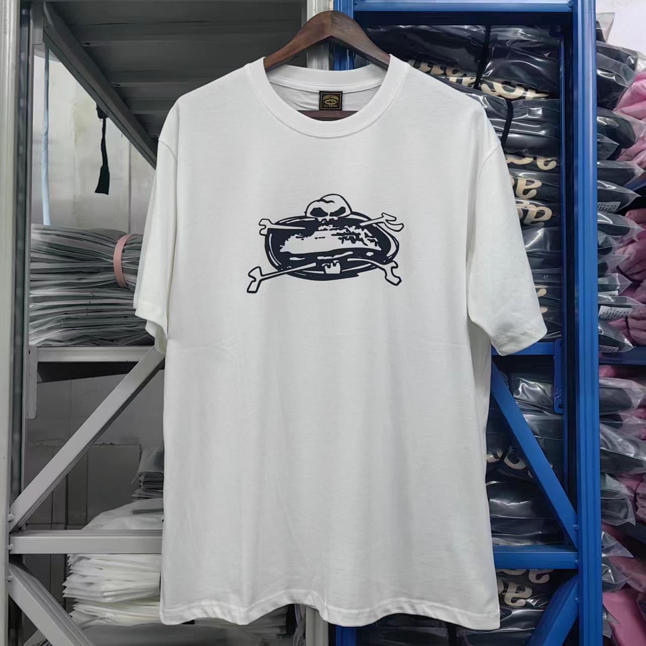 Corteiz Devil Island Printed Cotton Short Sleeve T-Shirt for Men and Women