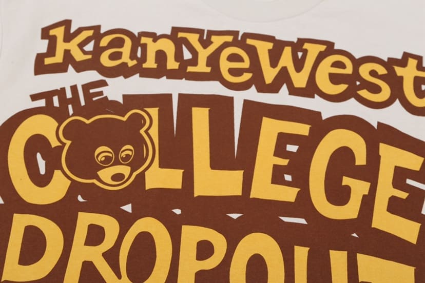 Kanye West Bear Logo Printed Short Sleeve T-Shirt for Men