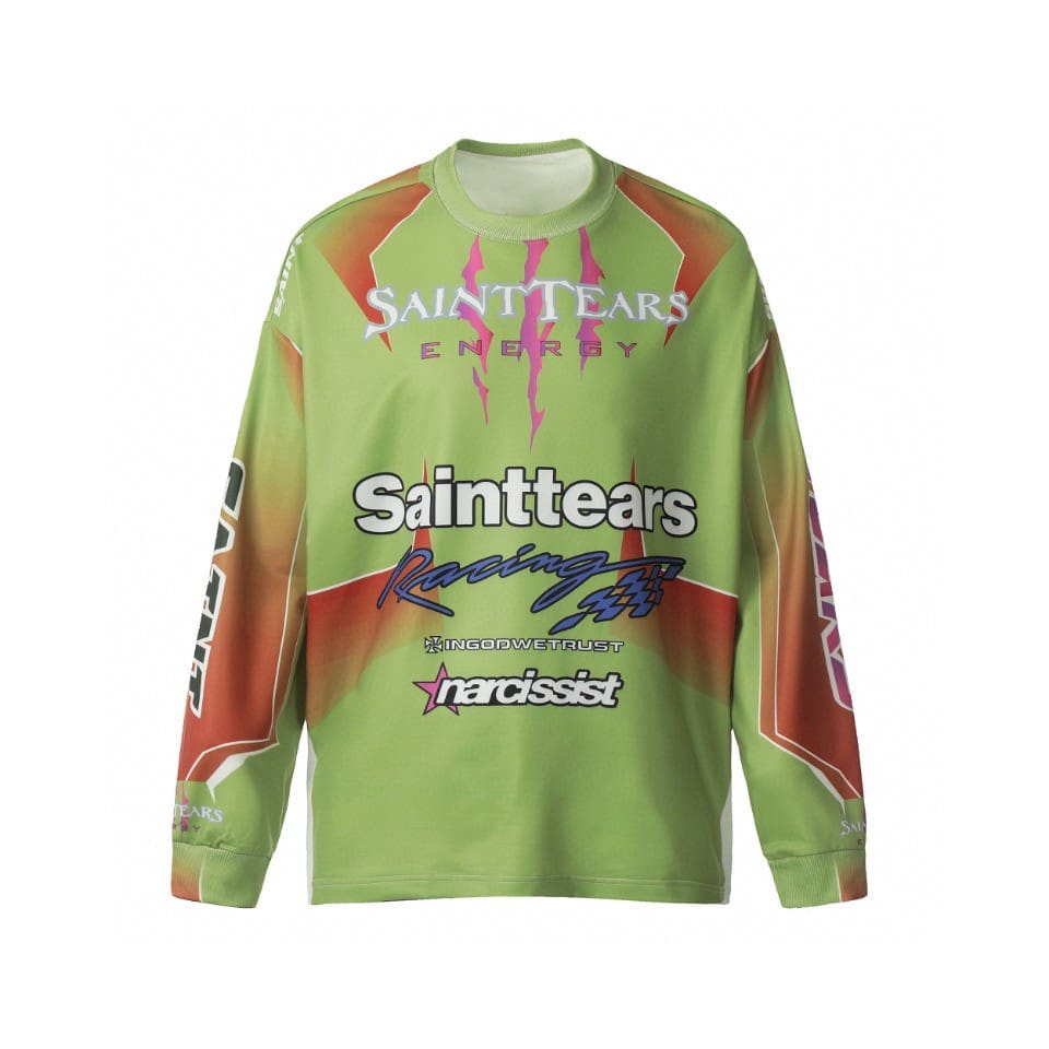 Saint Michael Vintage Loose Long Sleeve Drop Shoulder T-Shirt for Men