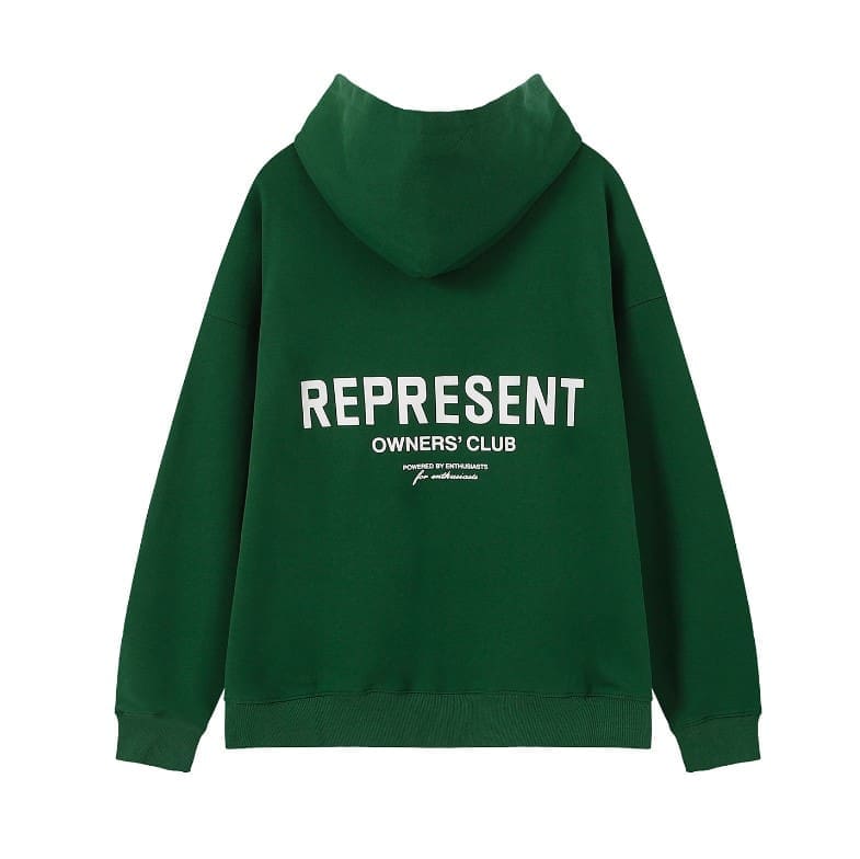 Represent Simple Letter Logo Hooded Jacket High Street Loose Pullover Sweater for Spring and Autumn