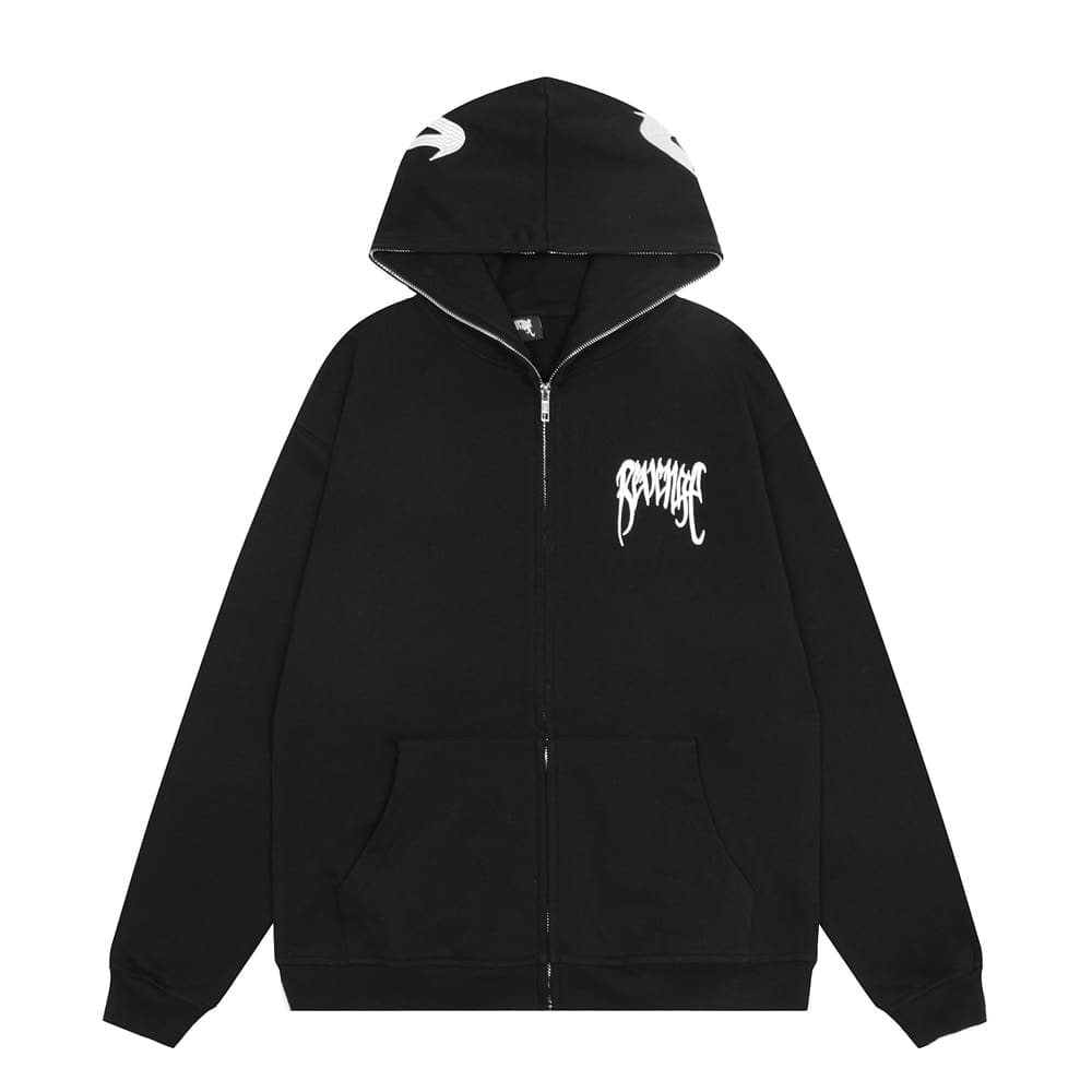 Revenge Embroidered Logo Cardigan