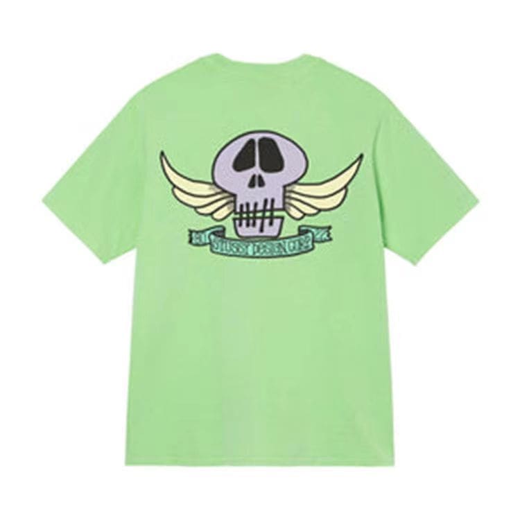 Stussy Crown Surfing Print Short Sleeve T-Shirt for Men and Women