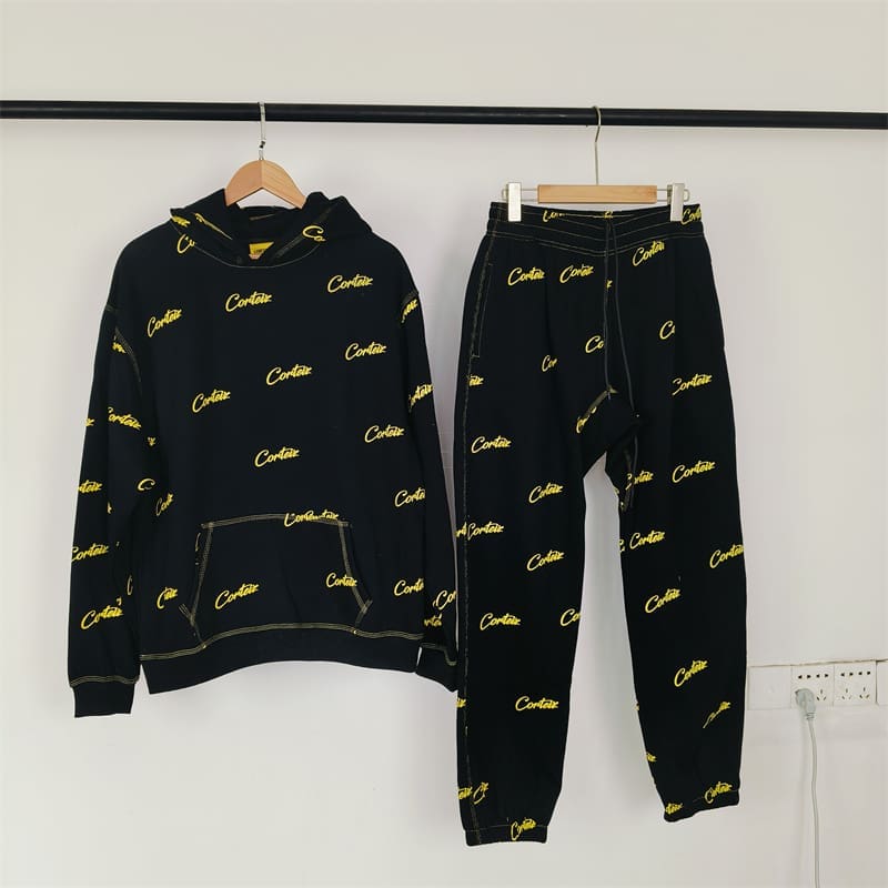 Corteiz Devil Island Over Printed Letter Hoodie