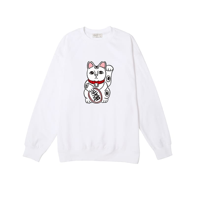 Yohji Yamamoto Fortune Cat Print Hoodie