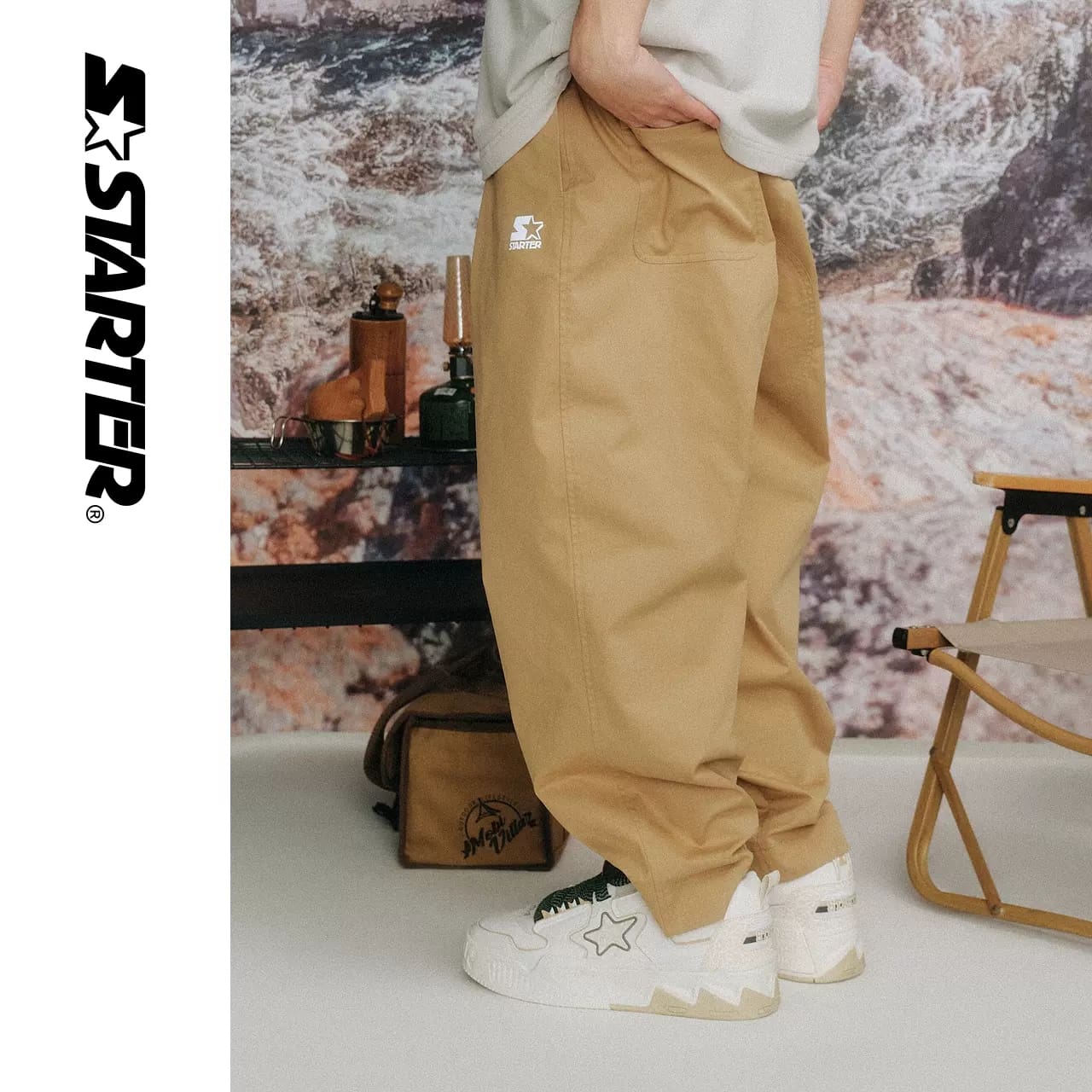 Starter 2023 Spring Outdoor Pleated Casual Men’s Trousers