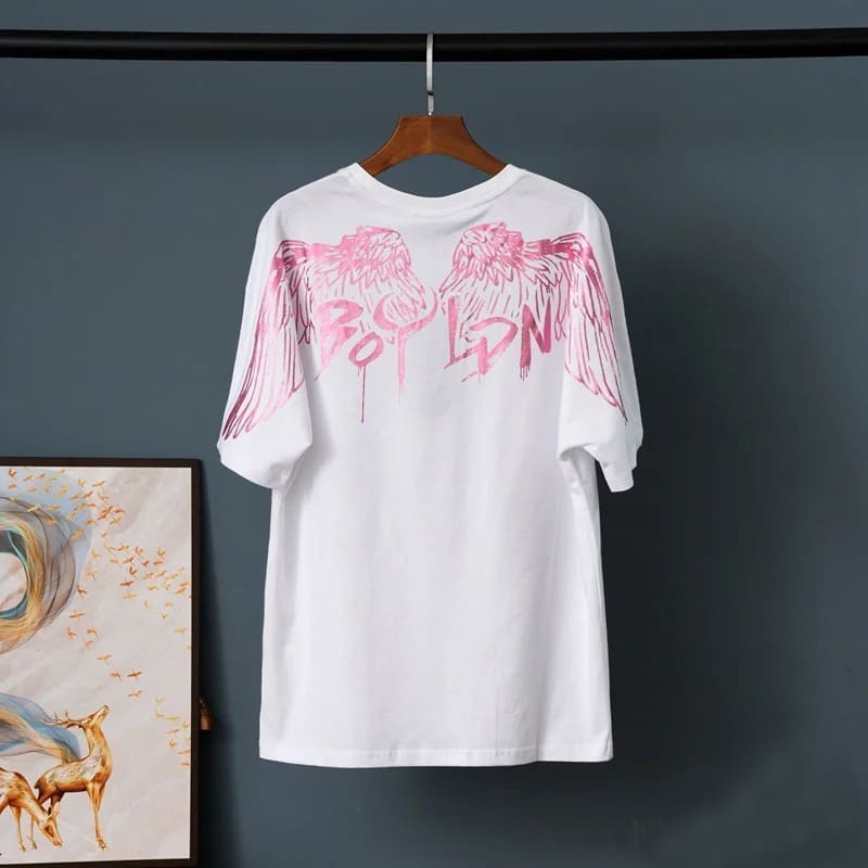 Pink Gold Cow Head Wings Unisex Tee