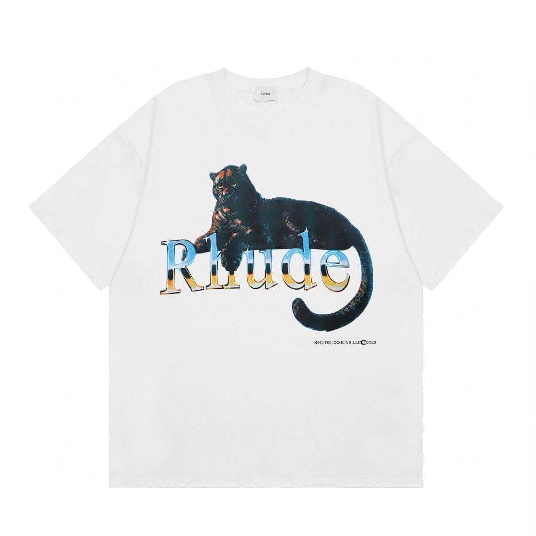 Rhude Leopard Print Short Sleeve T-Shirt