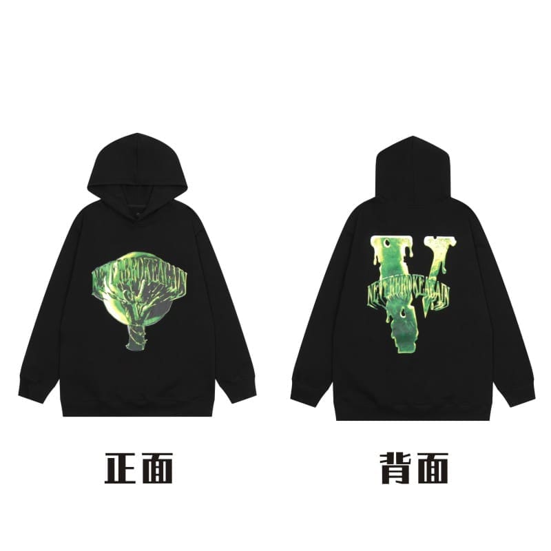 VLONE x Juice WRLD Big V Hoodie for Men and Women High Street Fashion