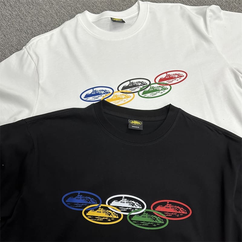 Corteiz Devil Island Color Pattern Short Sleeve Tee