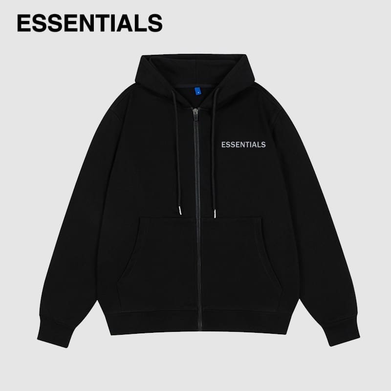 Essentials Cardigan Zipper Hooded Sweater