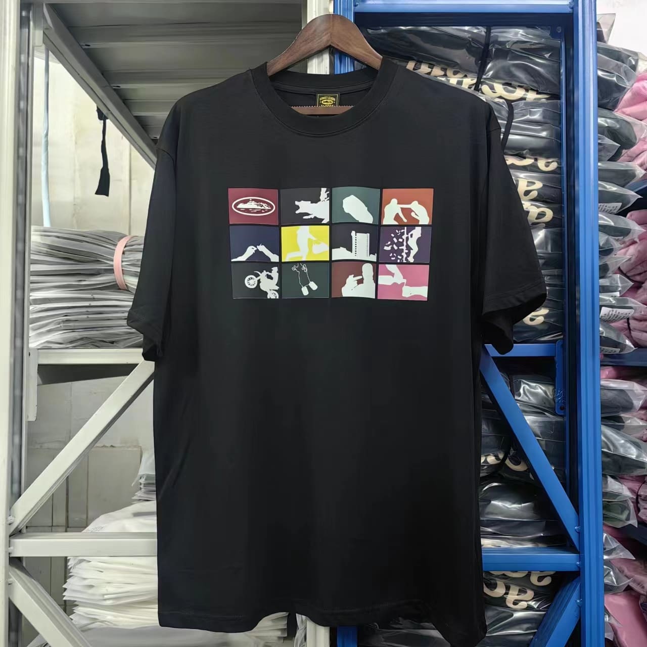 Corteiz Devil Island Printed Cotton Short Sleeve T-Shirt for Men and Women