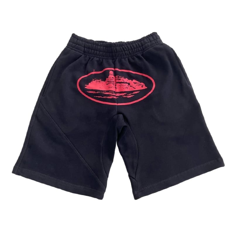 Corteiz Style Hip Hop Print Knitted Shorts