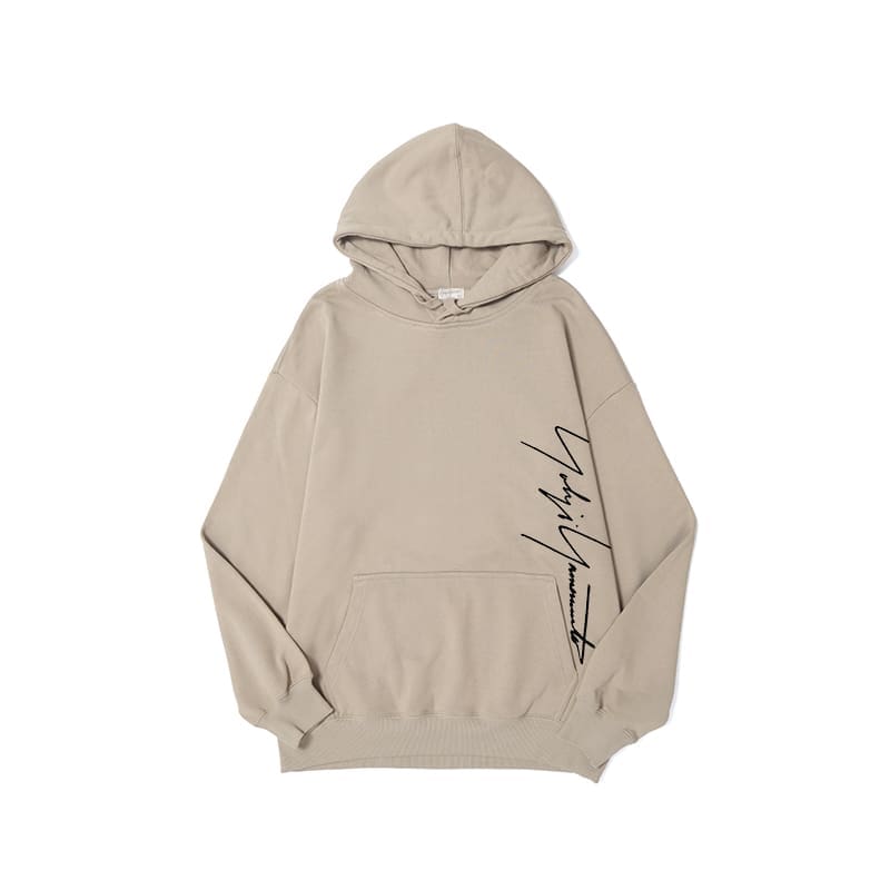 Yohji Yamamoto Vertical Signature Logo Hoodie