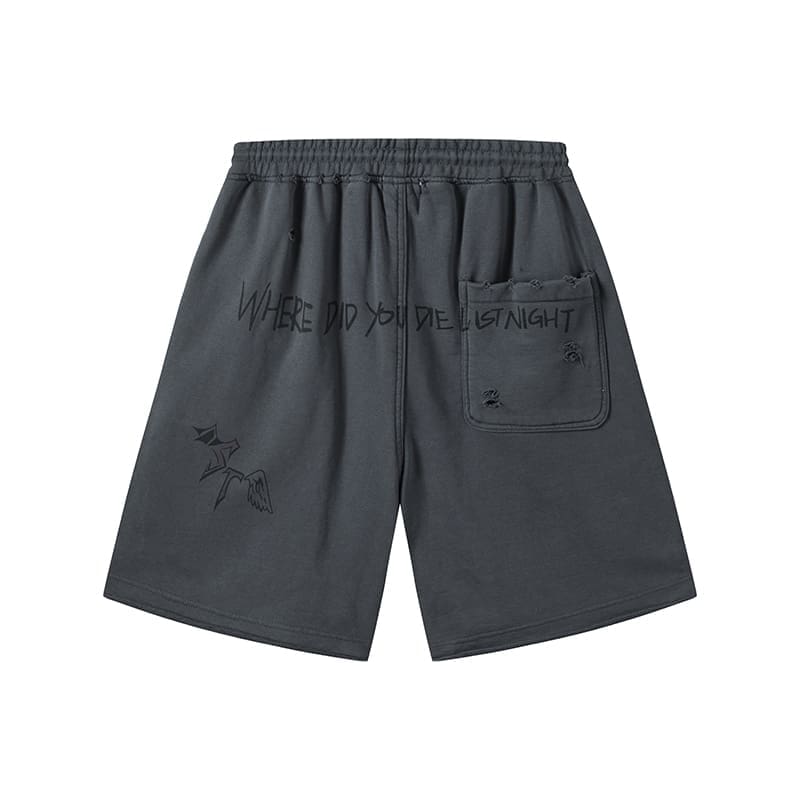 sssaint L**is distressed shorts