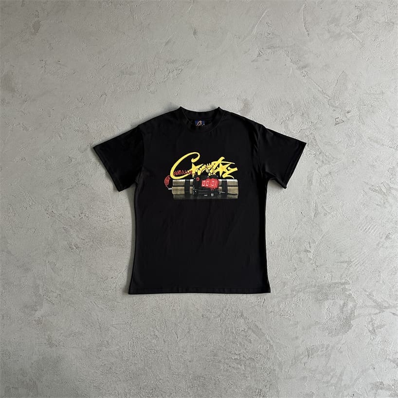 Corteiz Logo Design Yellow Tee