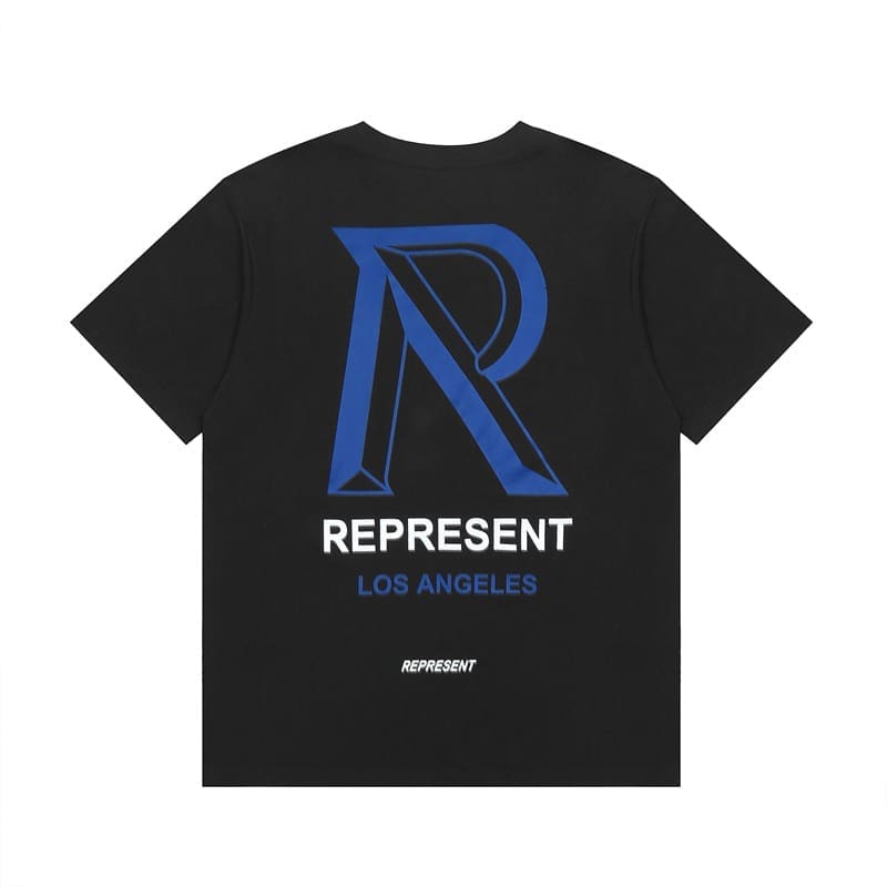 Represent Washed Distressed Letter Print Vintage Short Sleeve T-Shirt