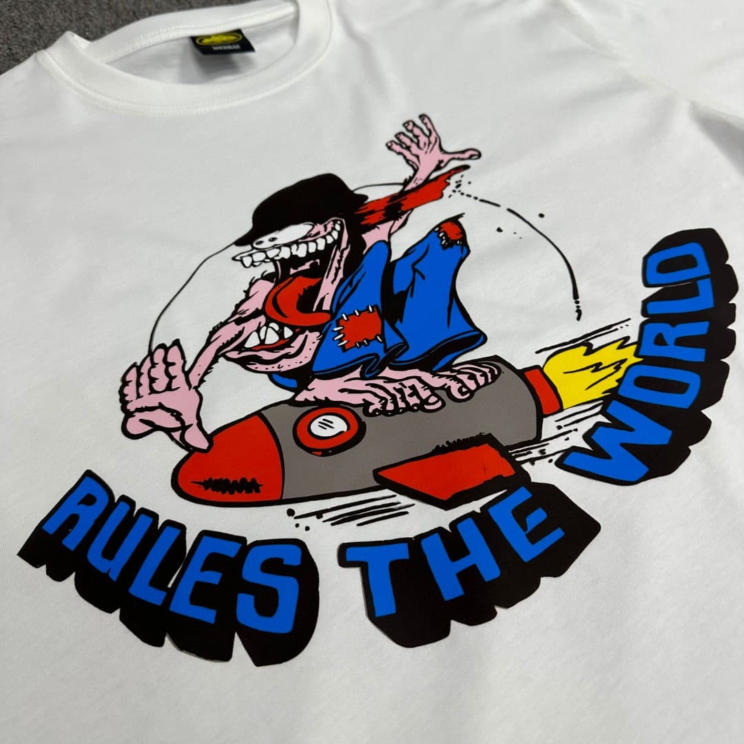 Corteiz Devil Island Rocket Clown Print High Street T-Shirt