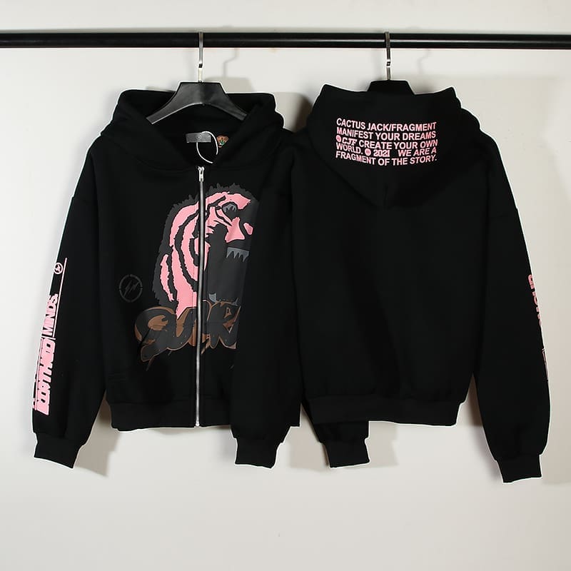 Travis Scott Fujiwara Lightning TS x NBHD Joint Zipper Hoodie Fashion