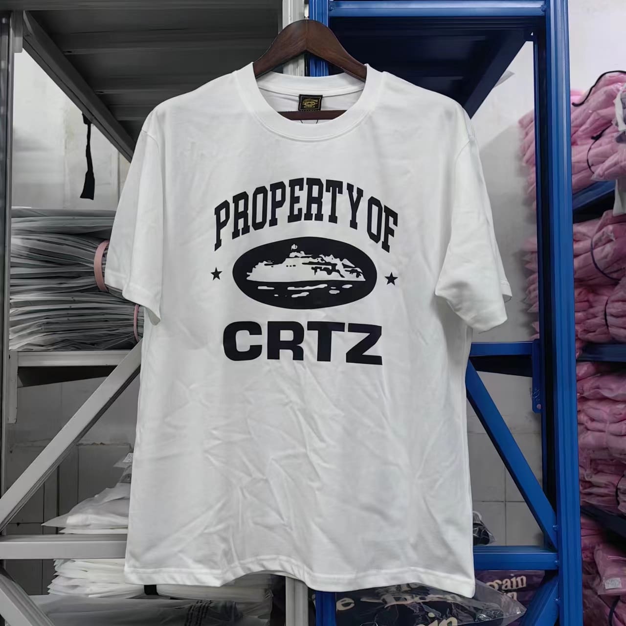 Corteiz Devil Island Printed Cotton Short Sleeve T-Shirt for Men and Women