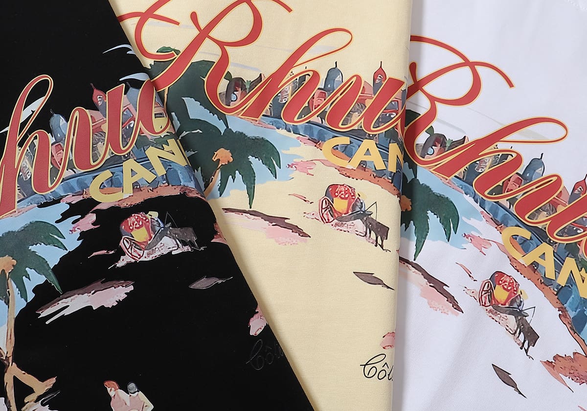 Rhude Cannes Beach Coconut Printed T-Shirt