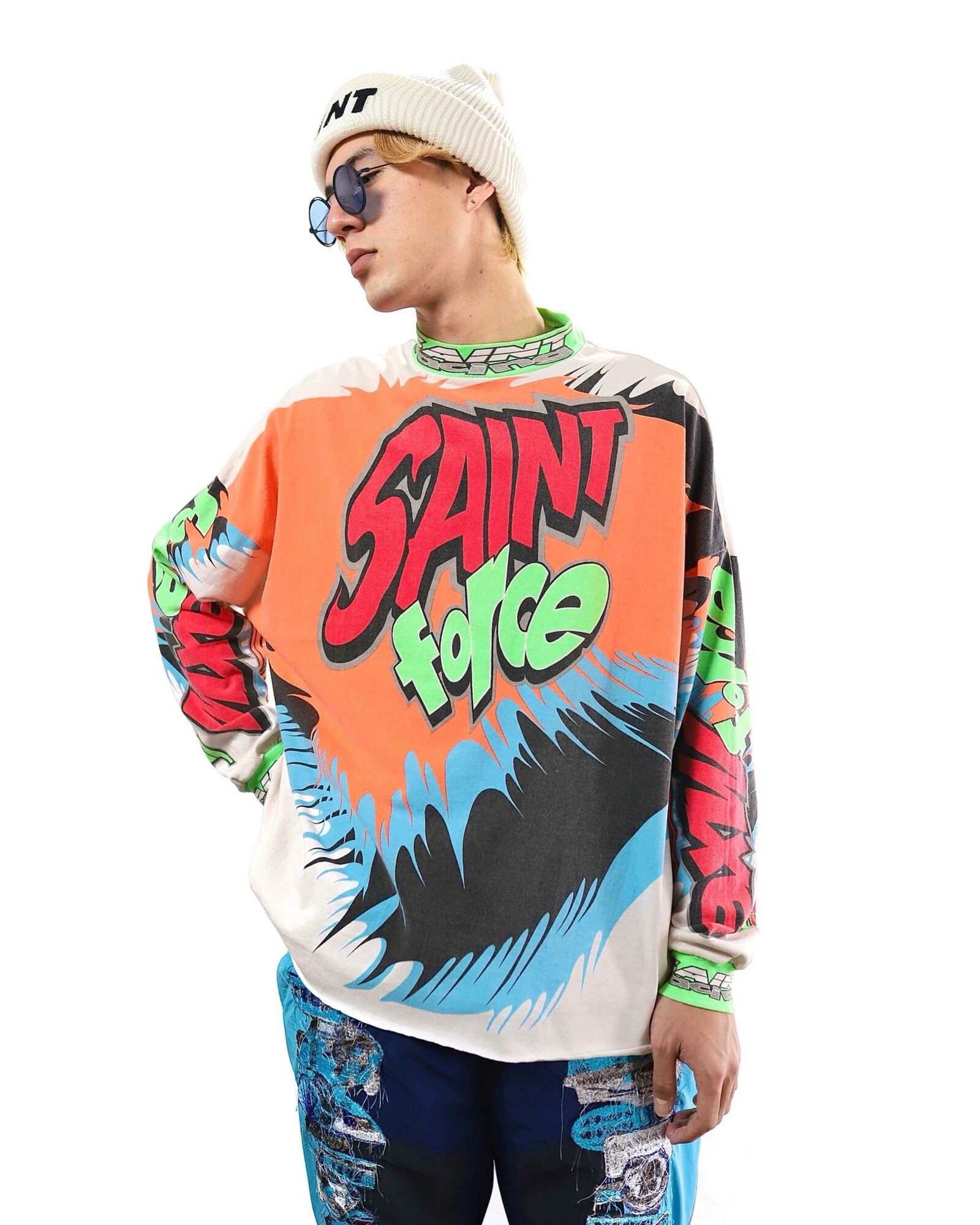 Saint Michael Racing Printed T-Shirt