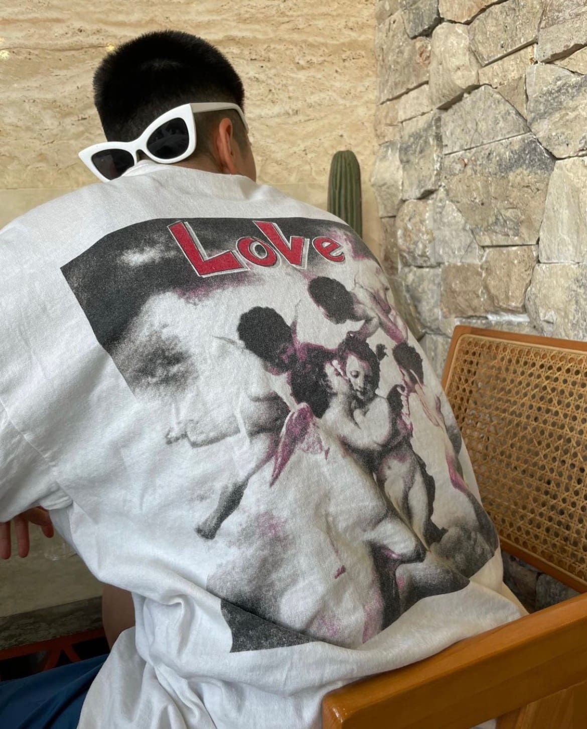 Saint Michael Love Tee Washed Vintage Cupid T-Shirt for Men and Women