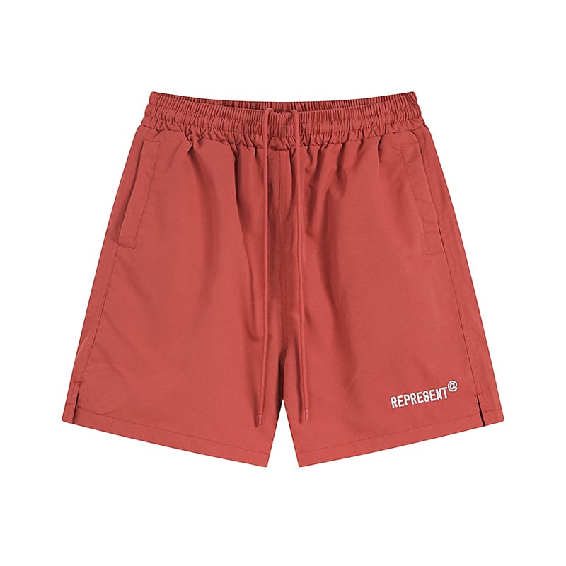 Represent Simple Letter Embroidery Loose Short Sleeve Shirt and Shorts Set