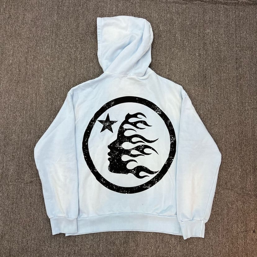 H*lst*r vintage washed big logo hoodie