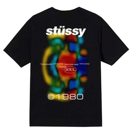 Stussy Crown Surfing Print Short Sleeve T-Shirt for Men and Women 3