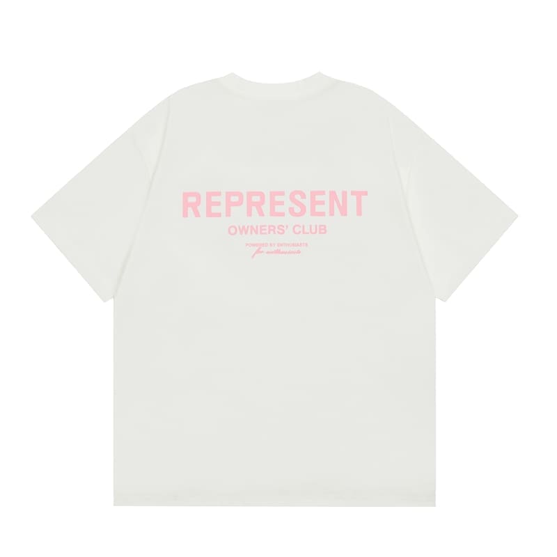 Represent Basic Letter Logo High Street Loose T-Shirt for Men and Women